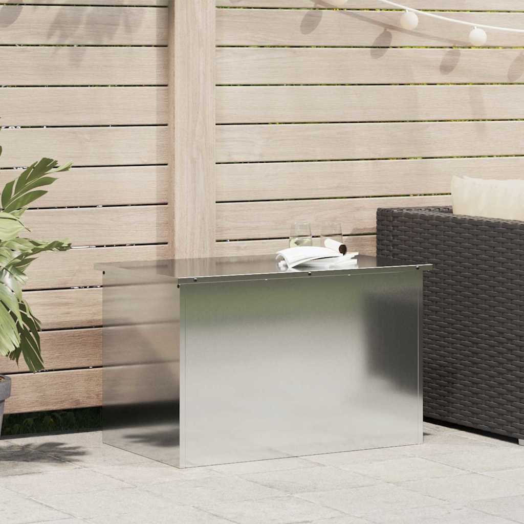 Vidaxl buitenopslagdoos zilver 80 x 50,5 x 50 cm staal