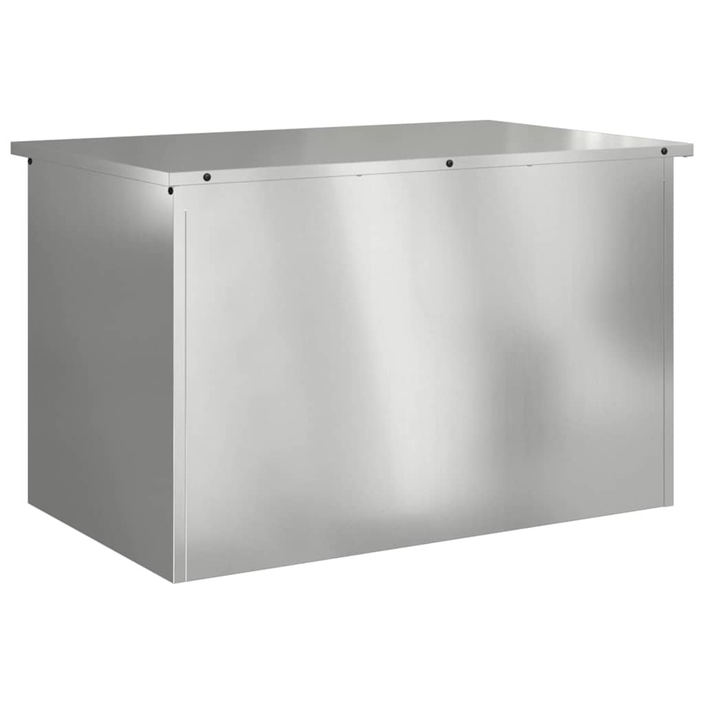 Vidaxl buitenopslagdoos zilver 80 x 50,5 x 50 cm staal