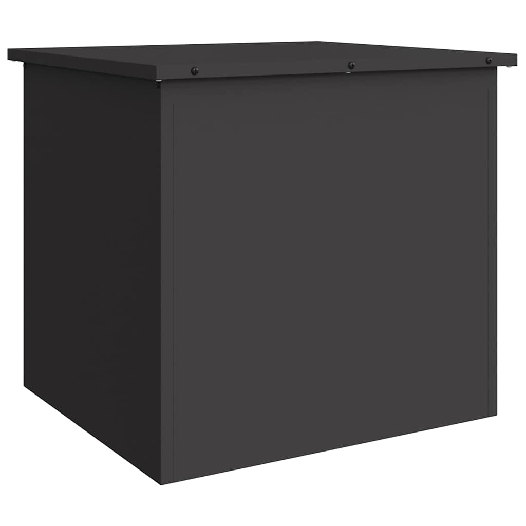 Scatola portaoggetti da esterno Vidaxx nera 55 x 50,5 x 50 cm in acciaio