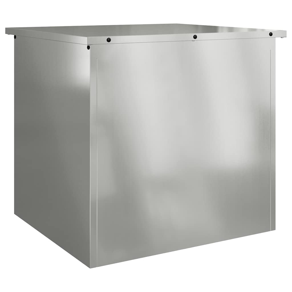 Vidaxx caja de almacenamiento para exterior plata 55 x 50,5 x 50 cm acero