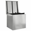 Vidaxl buitenopslagdoos zilver 55 x 50,5 x 50 cm staal