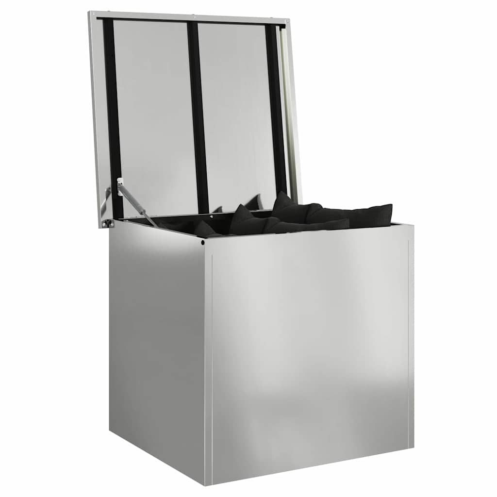 Vidaxl buitenopslagdoos zilver 55 x 50,5 x 50 cm staal