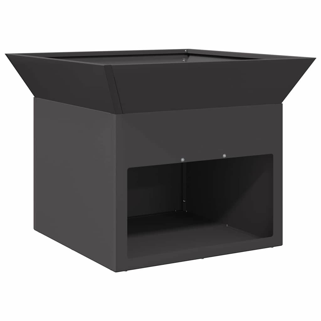 Braciere Vidaxl nero 50 x 50 x 40 cm in acciaio