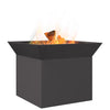 Vidaxl brasero negro 50 x 50 x 40 cm acero