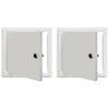 Pannello di accesso VidaXL 2 pezzi bianco 23 x 23 x 3 cm in acciaio