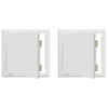 Pannello di accesso VidaXL 2 pezzi bianco 23 x 23 x 3 cm in acciaio