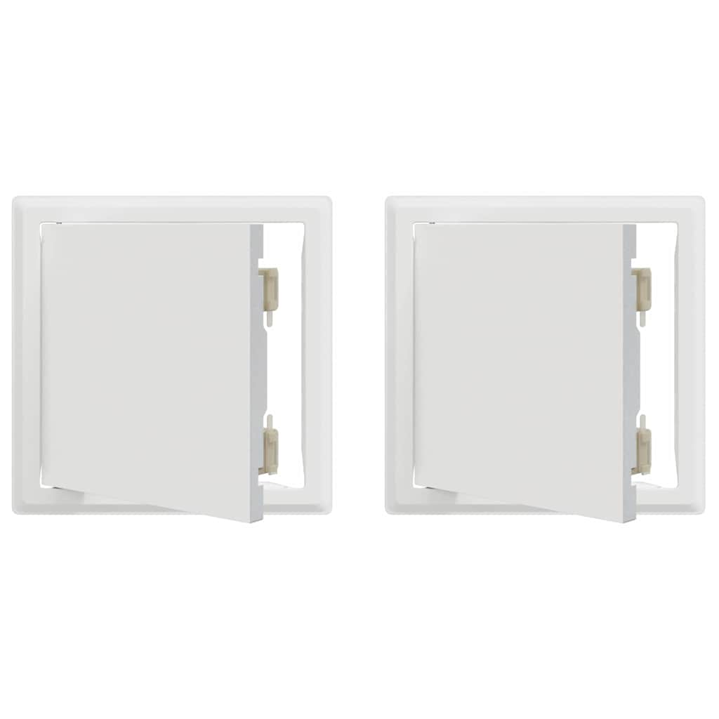 Vidaxl toegangs paneel 2 pcs wit 23 x 23 x 3 cm staal