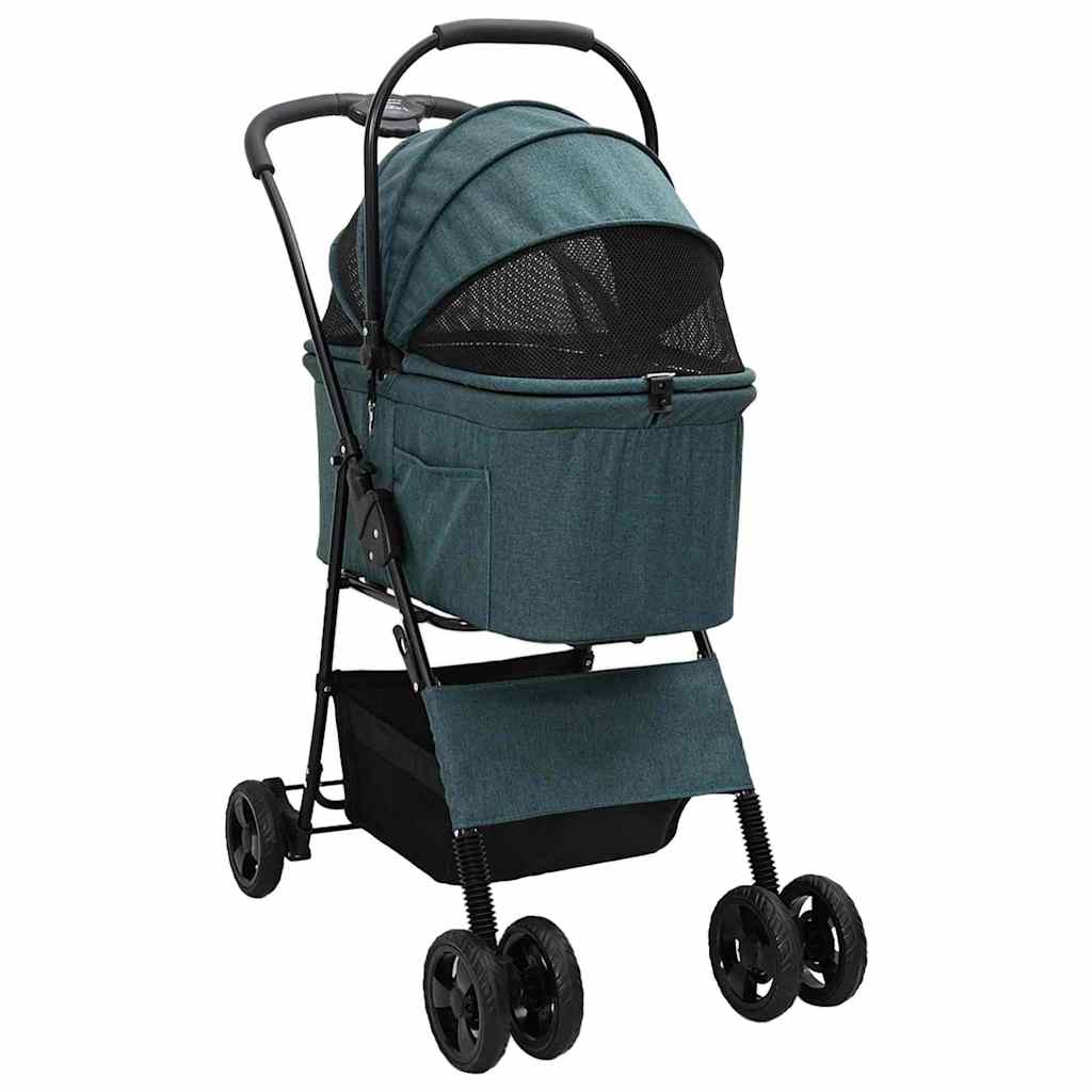 Vidaxx cochecito plegable para mascotas verde 81 x 47 x 99 cm poliéster