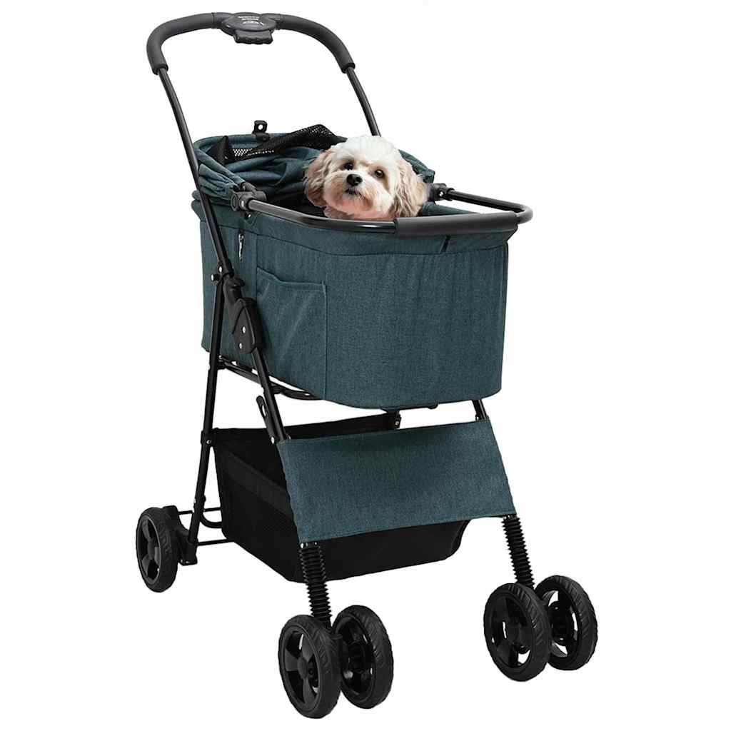 Vidaxx cochecito plegable para mascotas verde 81 x 47 x 99 cm poliéster