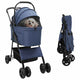Vidaxl opvouwbare huisdierenwagen blauw 81 x 47 x 99 cm polyester