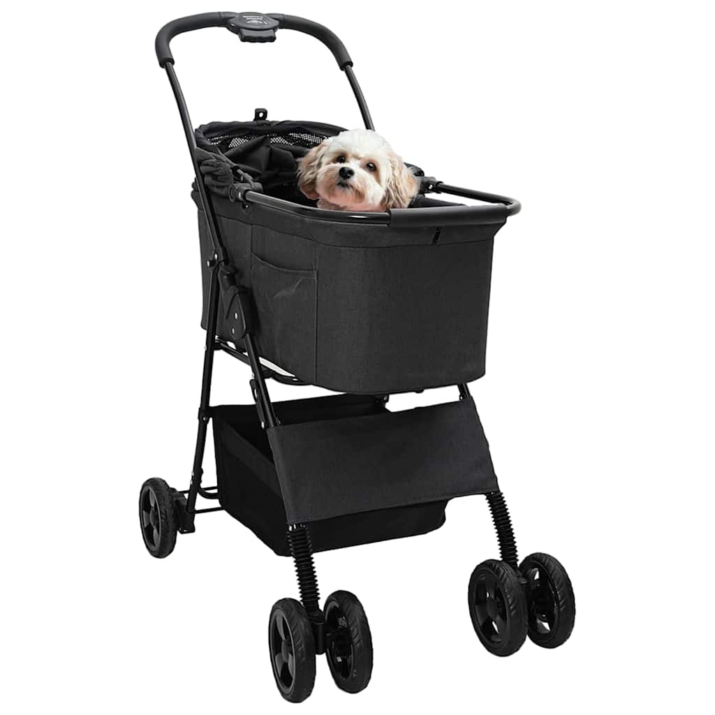 Vidaxl opvouwbare huisdierenwagen zwart 81 x 47 x 99 cm polyester