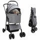 Vidaxl opvouwbare huisdierenwagen grijs 81 x 47 x 99 cm polyester