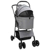 Vidaxl opvouwbare huisdierenwagen grijs 81 x 47 x 99 cm polyester