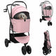 Vidaxl opvouwbare huisdierenwagen roze 78 x 54 x 101 cm polyester