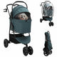 Vidaxx cochecito plegable para mascotas verde 78 x 54 x 101 cm poliéster