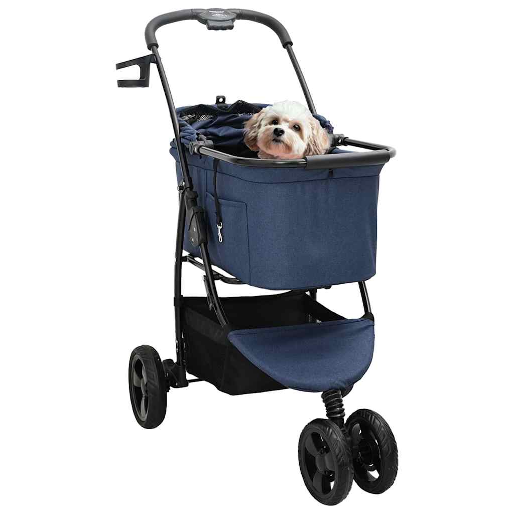 Vidaxx cochecito plegable para mascotas azul 78 x 54 x 101 cm poliéster