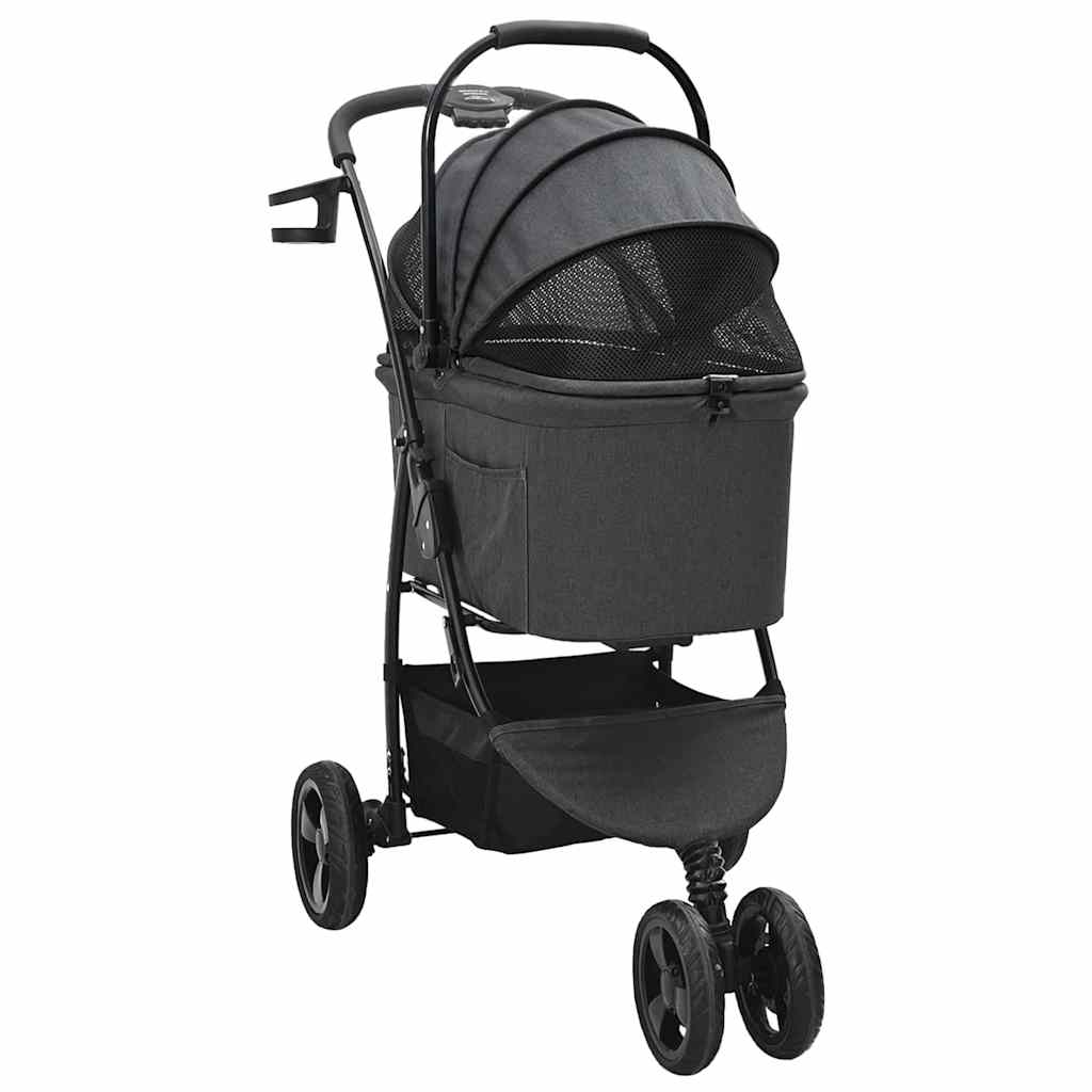 Vidaxl opvouwbare huisdierenwagen zwart 78 x 54 x 101 cm polyester