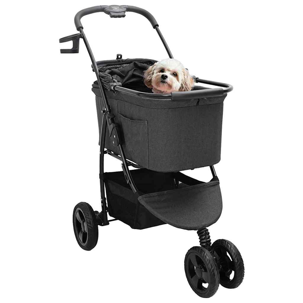 Vidaxl opvouwbare huisdierenwagen zwart 78 x 54 x 101 cm polyester
