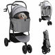 Vidaxl opvouwbare huisdierenwagen grijs 78 x 54 x 101 cm polyester