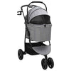 Passeggino pieghevole Vidaxx per animali grigio 78 x 54 x 101 cm poliestere
