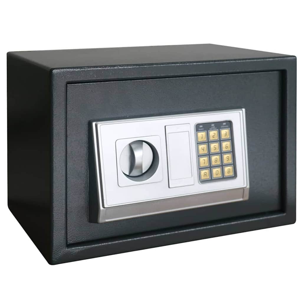Cassaforte digitale Vidaxl con serratura grigio scuro 35 x 25 x 25 cm in acciaio