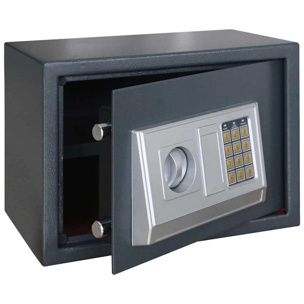 Cassaforte digitale Vidaxl con serratura grigio scuro 35 x 25 x 25 cm in acciaio