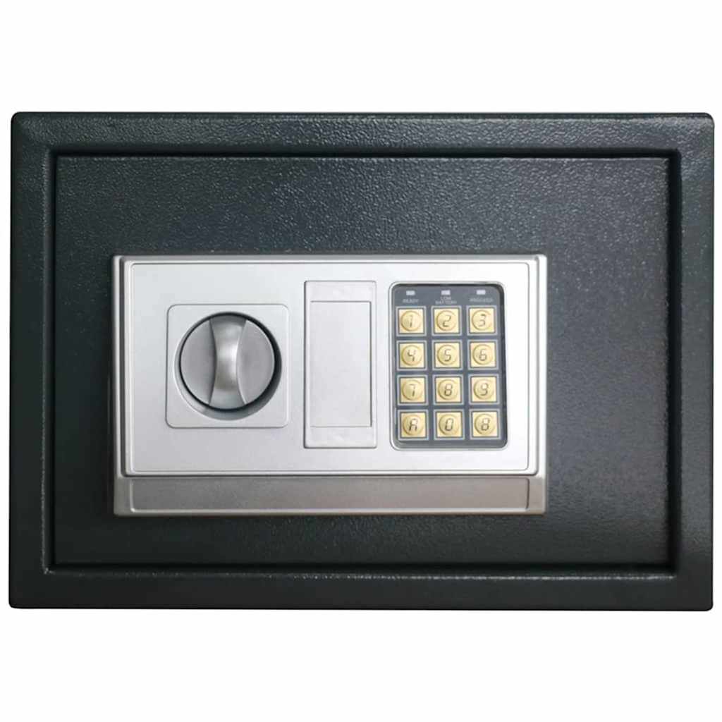 Cassaforte digitale Vidaxl con serratura grigio scuro 35 x 25 x 25 cm in acciaio