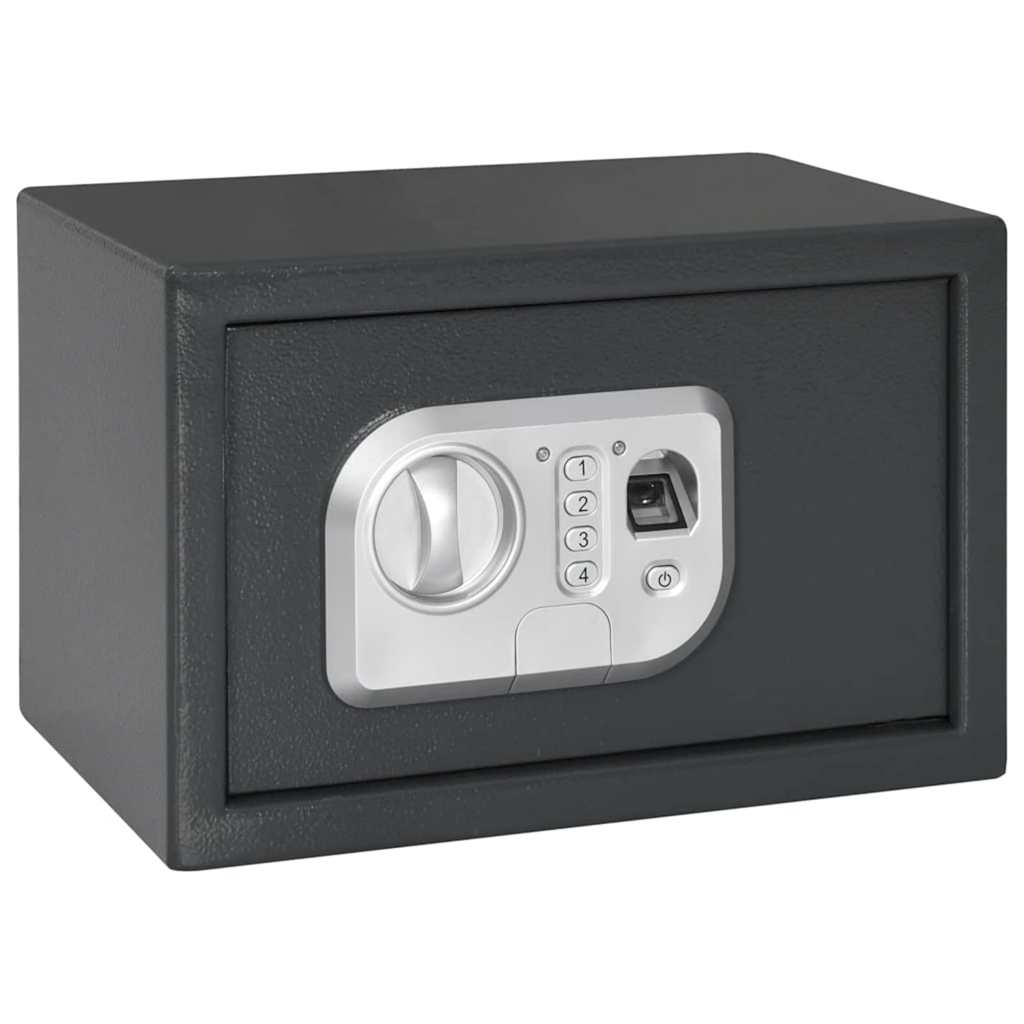 Cassaforte digitale Vidaxl con serratura grigio scuro 31 x 20 x 20 cm in acciaio