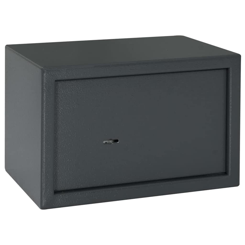 Vidaxl kluisdoos met slot donkergrijs 31 x 20 x 20 cm staal