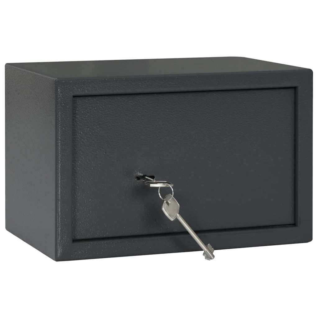 Vidaxl kluisdoos met slot donkergrijs 31 x 20 x 20 cm staal