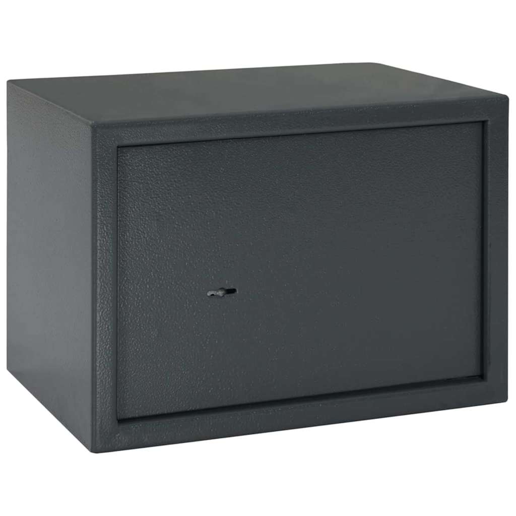 Vidaxl kluisdoos met slot donkergrijs 35 x 25 x 25 cm staal
