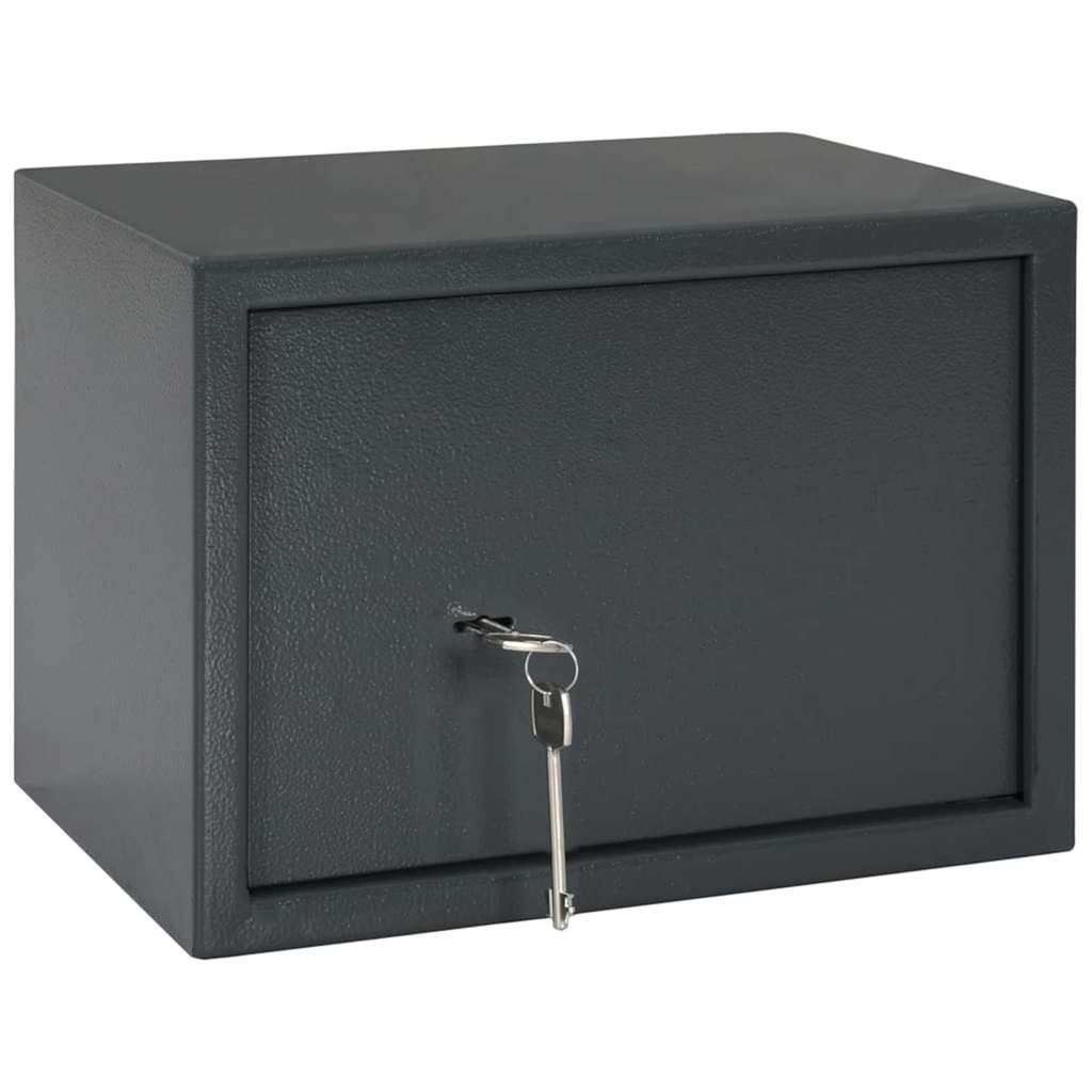 Vidaxl kluisdoos met slot donkergrijs 35 x 25 x 25 cm staal