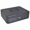 Vidaxl cash box met slot donkergrijs 30 x 24 x 9 cm staal