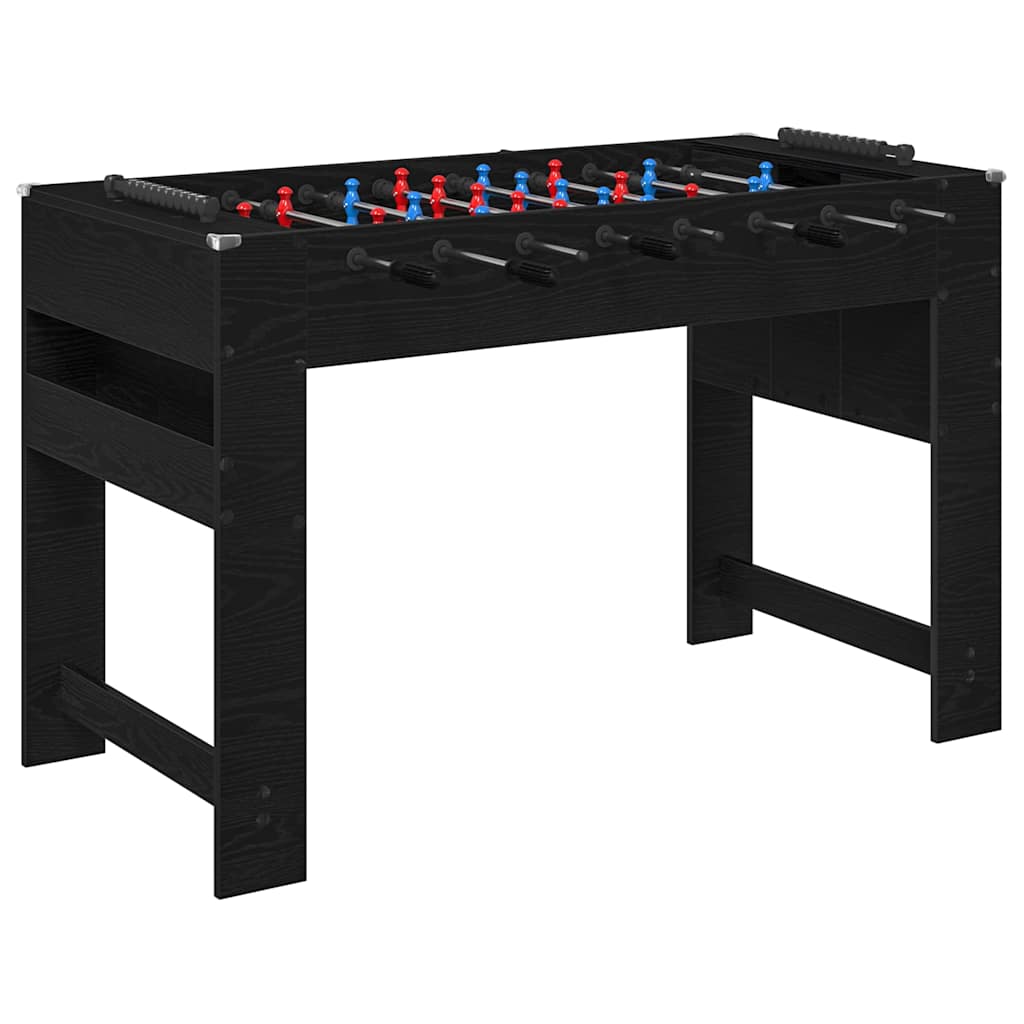 VidaXL futbolín roble negro 125 x 60,5 x 80 cm acabado madera