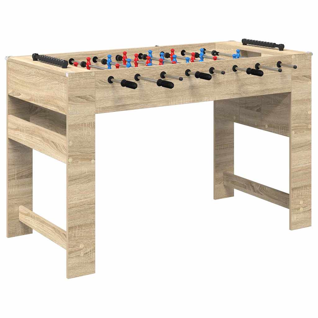 Vidaxl futbolín roble sonoma 125 x 60,5 x 80 cm acabado madera