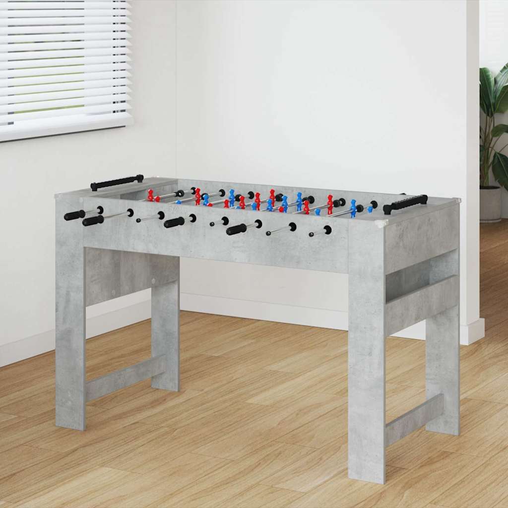 Vidaxx futbolín hormigón gris 125 x 60,5 x 80 cm acabado madera