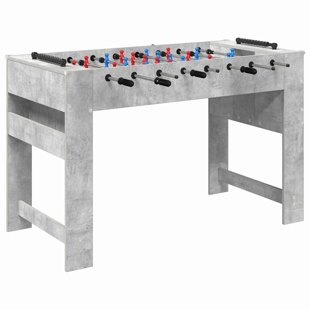 Vidaxx futbolín hormigón gris 125 x 60,5 x 80 cm acabado madera