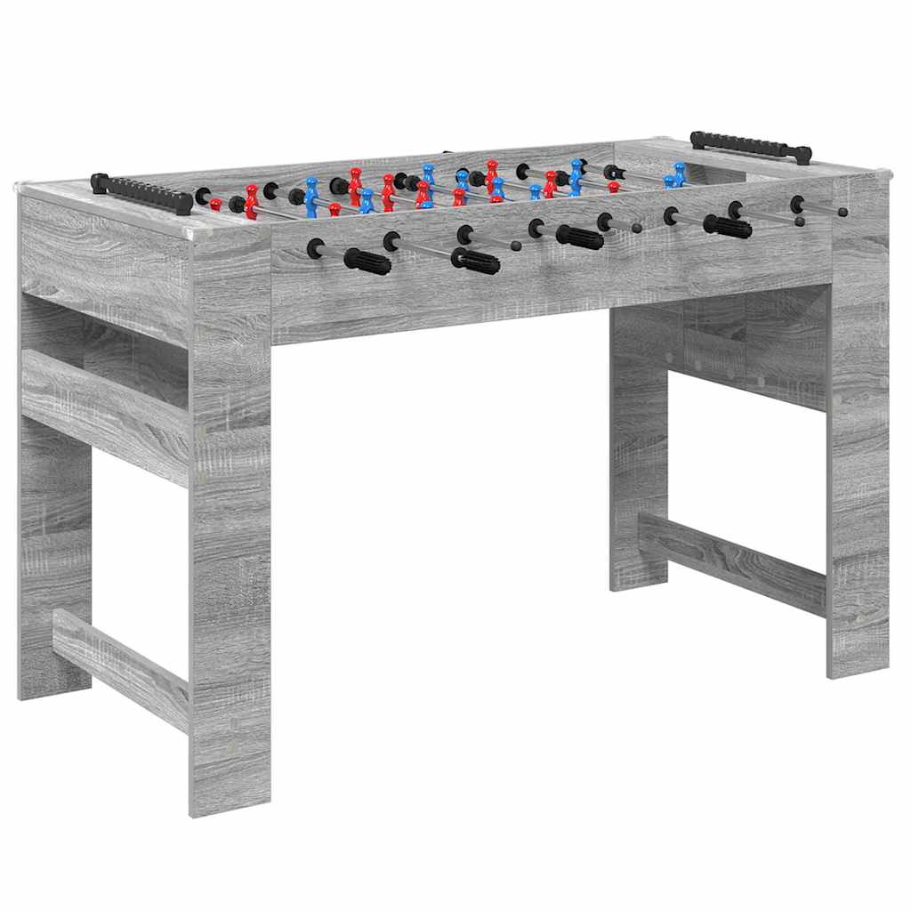Futbolín vidaxl gris sonoma 125 x 60,5 x 80 cm acabado madera