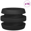 Paracolpi calciobalilla Vidaxl 3 x 3 x 2 cm asta 16 pz plastica nera