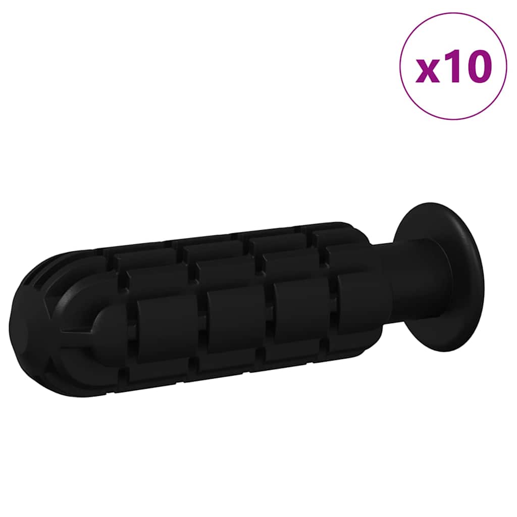 Calciobalilla Vidaxl maniglie 10 pz nero 2,8 x 2,8 x 9,3 cm