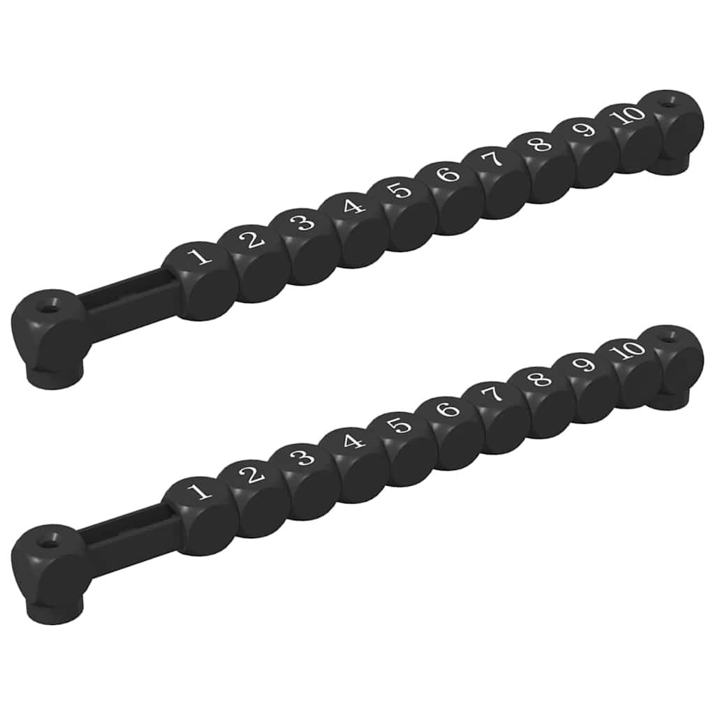 Calciobalilla Vidaxl conta 2 pz nero 30 x 2,2 x 2,9 cm plastica