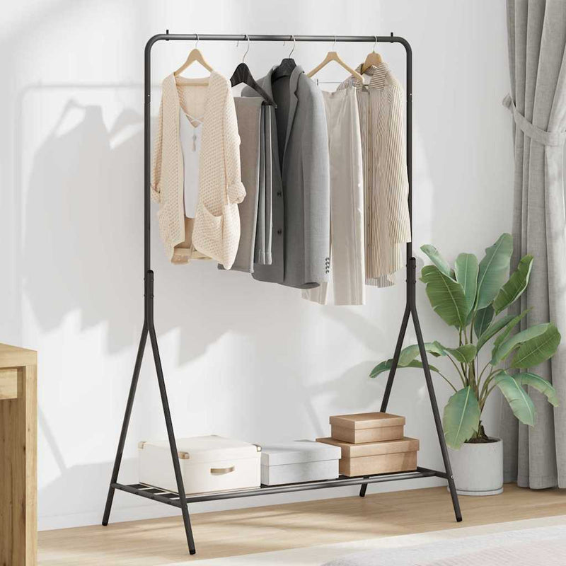 Vidaxx perchero con almacenamiento negro 100 x 56 x 154 cm acero