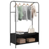 Appendiabiti Vidaxx con contenitore nero 100 x 44 x 160 cm in legno artigianale