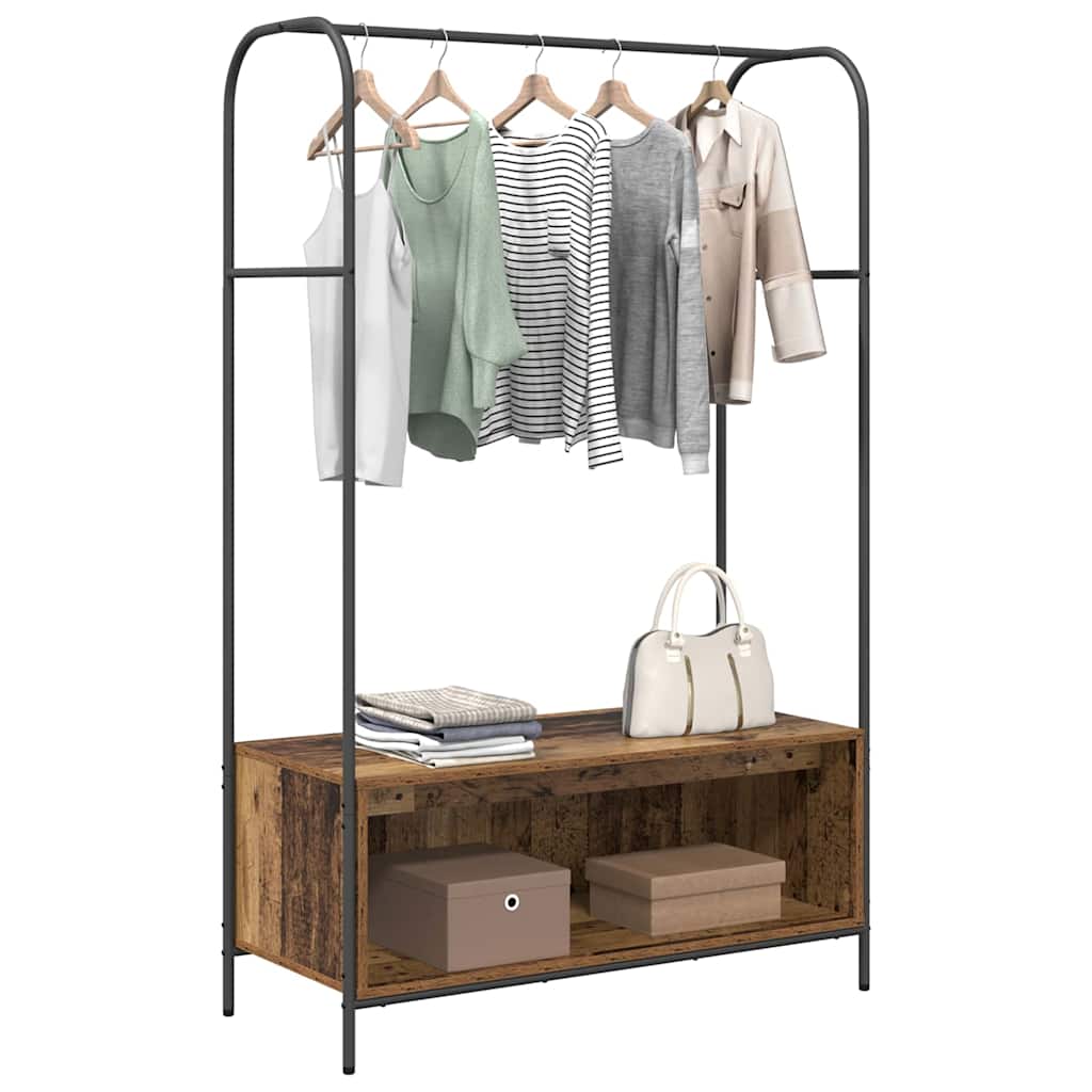 Vidaxx perchero roble marrón 100 x 44 x 160 cm madera acabada