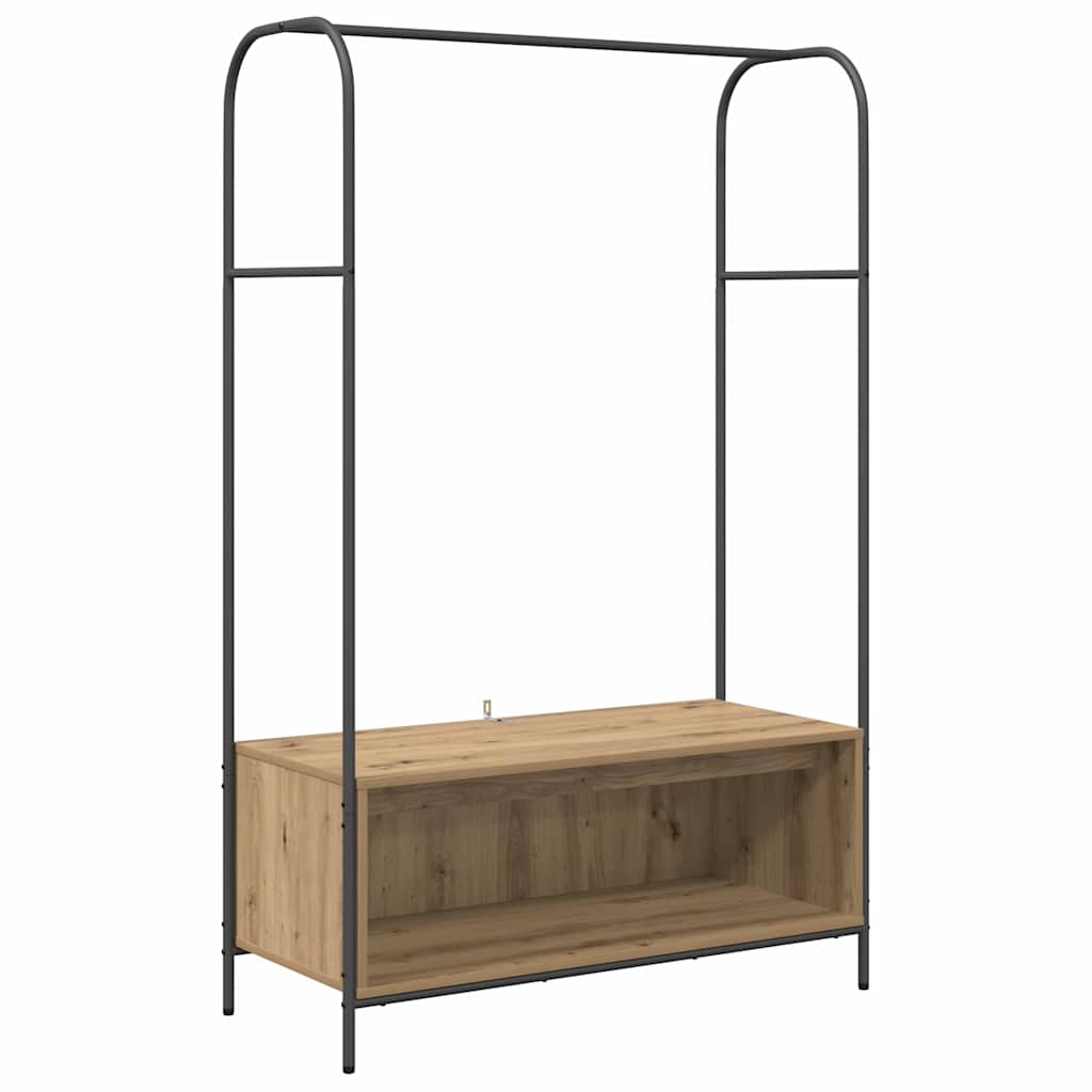 Vidaxx perchero roble marrón 100 x 44 x 160 cm madera acabada