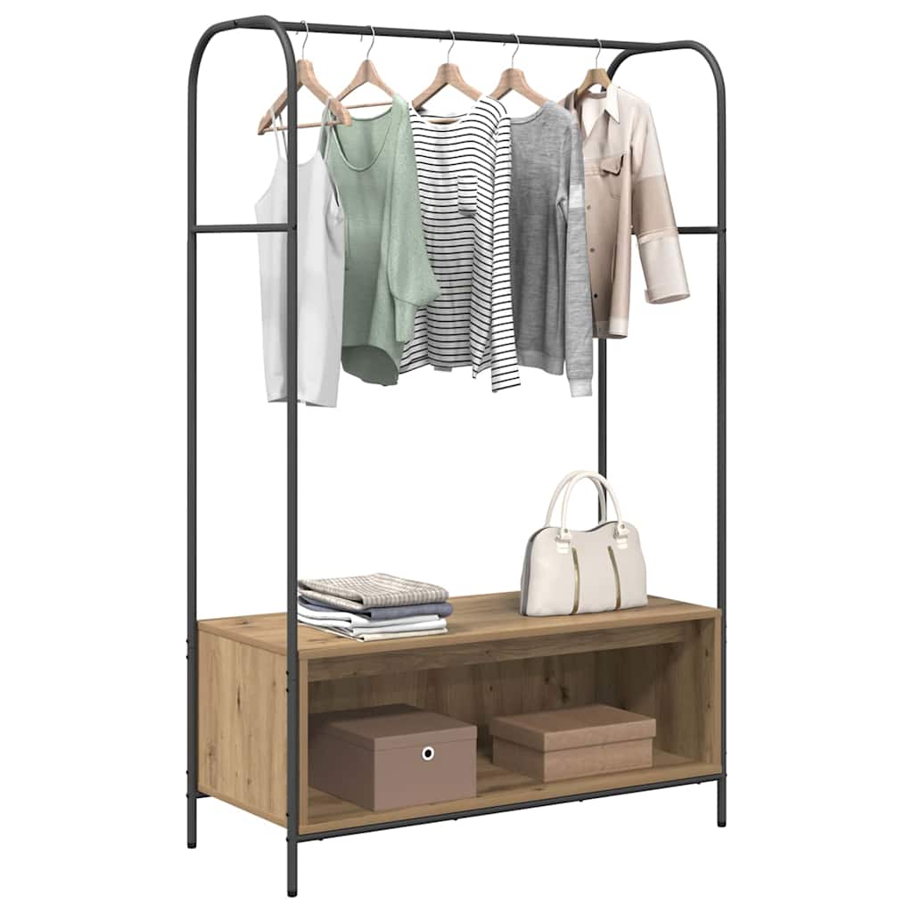 Vidaxx perchero roble marrón 100 x 44 x 160 cm madera acabada