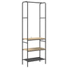 Vidaxl kledingrek met plank sonoma eiken 60 x 30 x 171 cm bewerkt hout