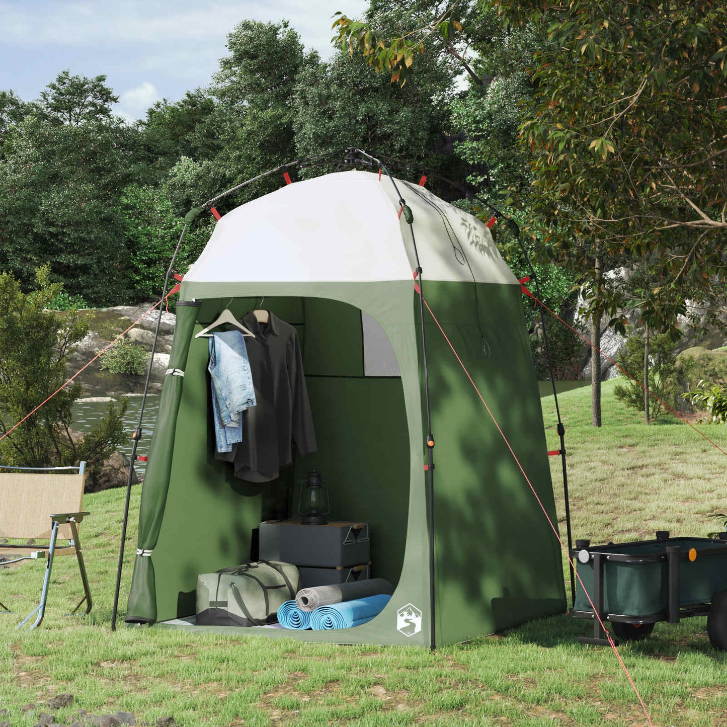 Vidaxl instant tent 2-person quick-release groen 160 x 160 x 227 cm