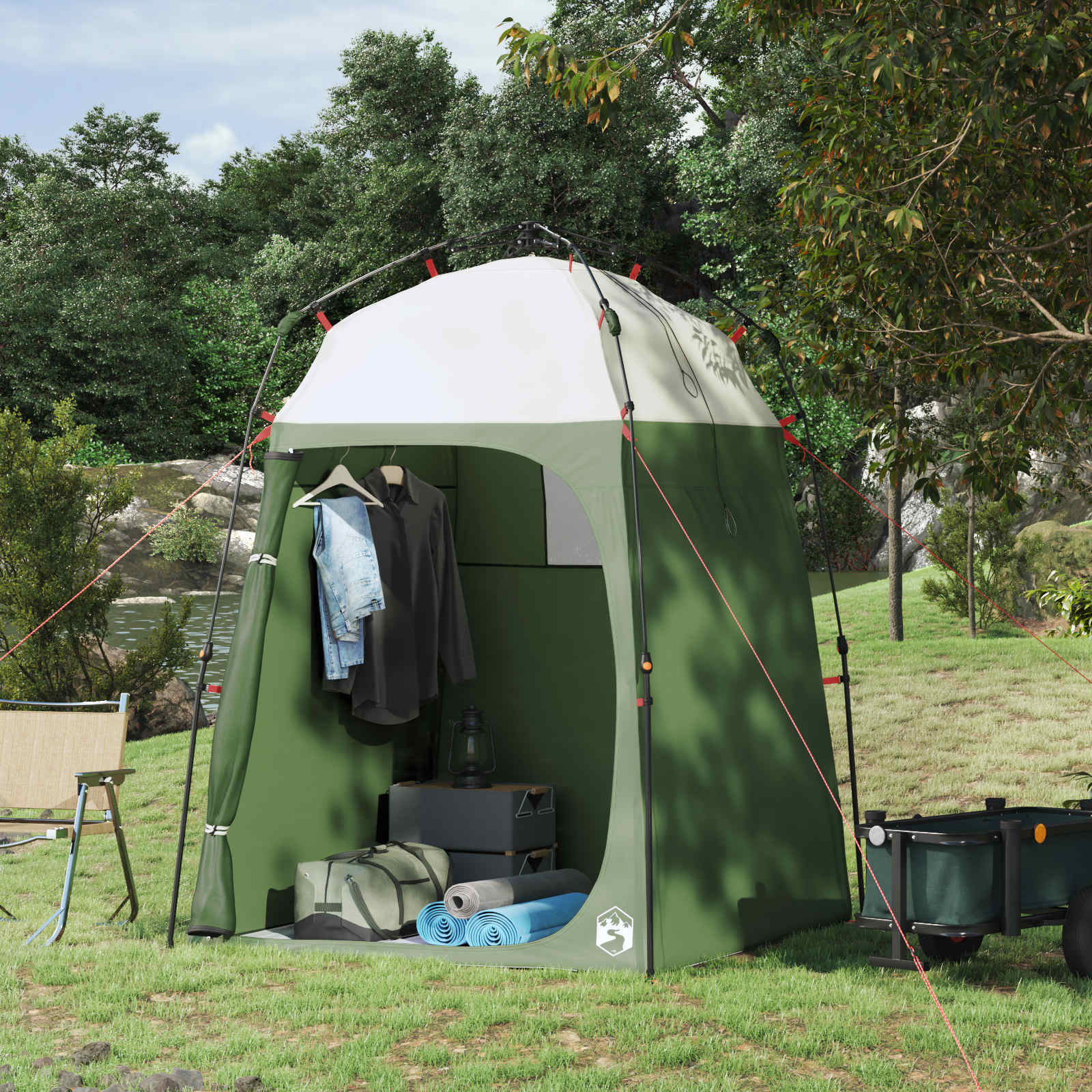 Vidaxl instant tent 2-person quick-release groen 160 x 160 x 227 cm