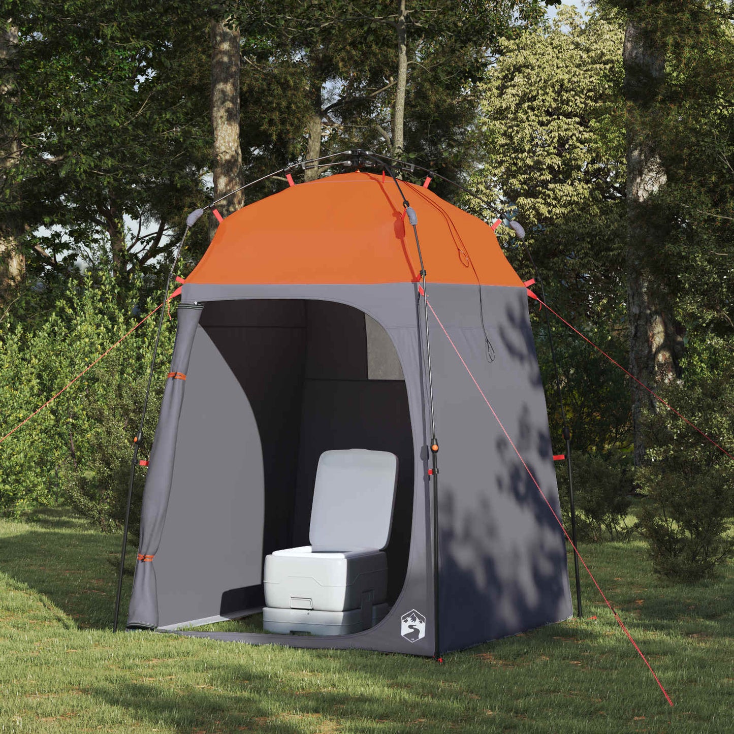 Vidaxl instant tent 2-person quick-release met dak grijs en oranje